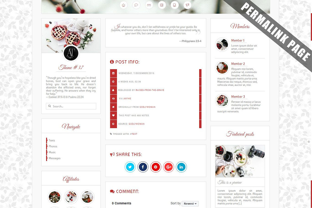 Sweet Dream - Tumblr Theme in Tumblr Themes - product preview 1