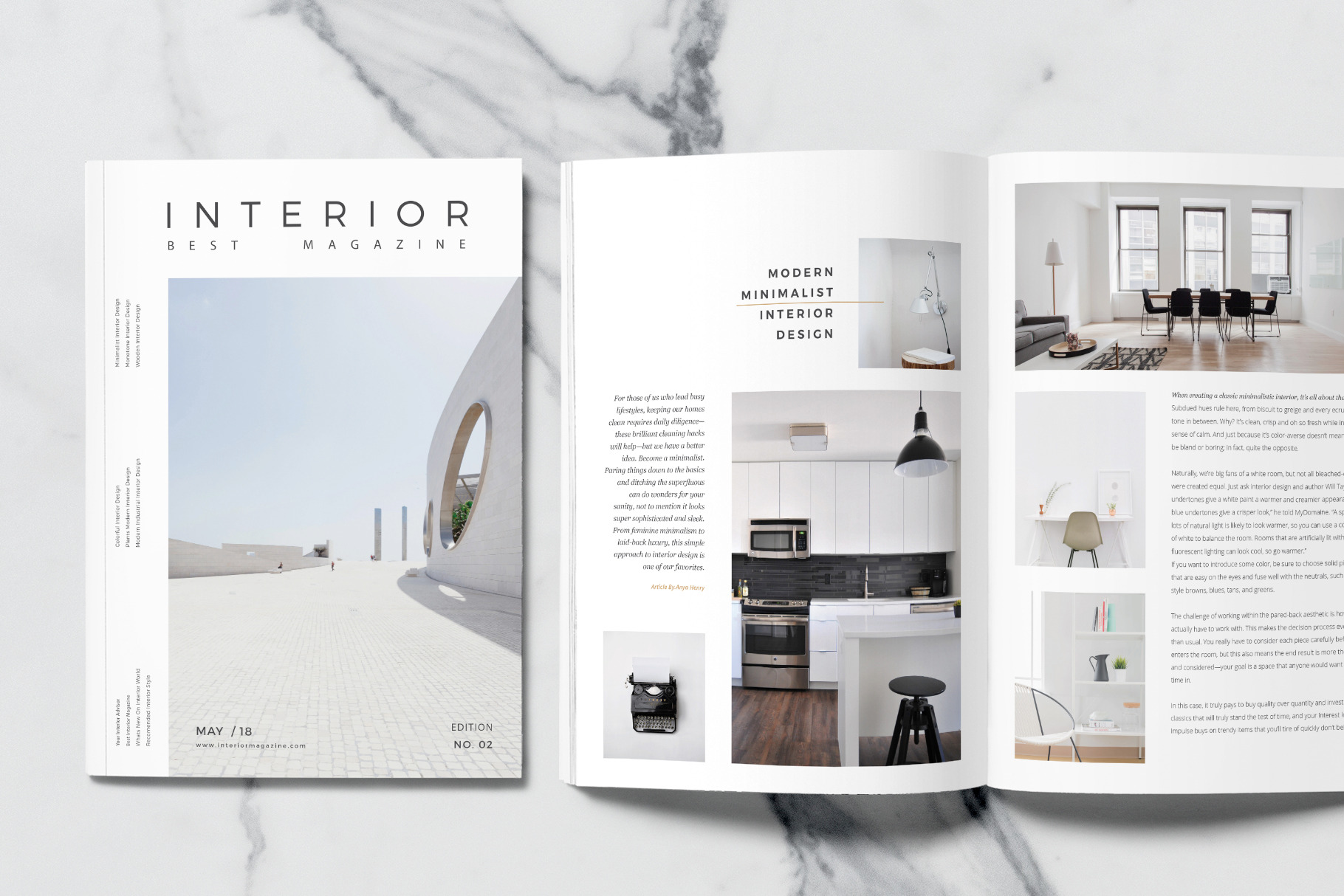 Minimal Interior Magazine Magazine Templates Creative 