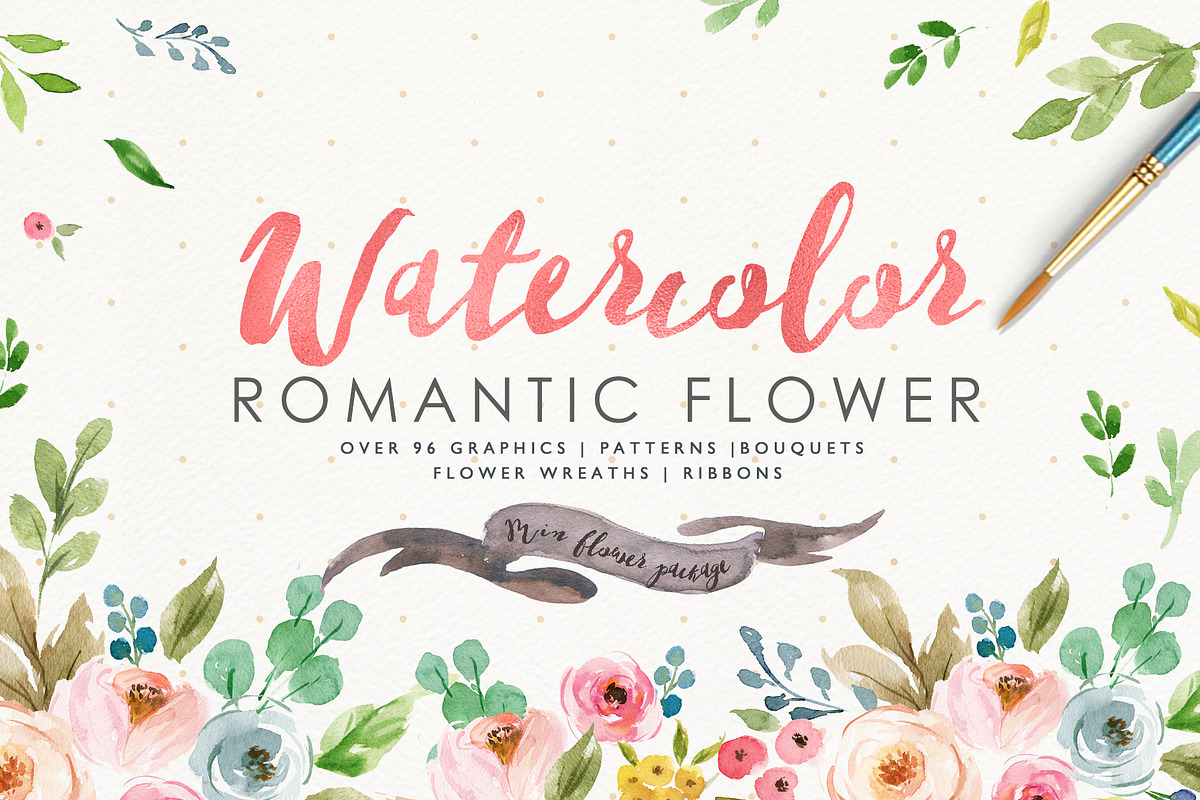 Watercolor Romantic Flower Illustrations Creative Market