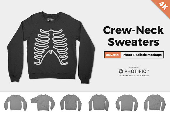 Free Crew Neck Sweater - Apparel Mockups
