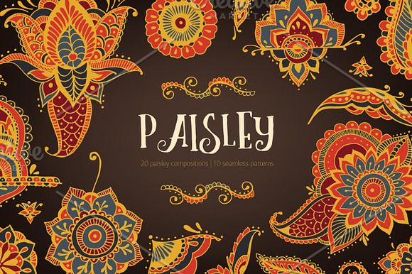 Paisley Mehndi Elements And Patterns
