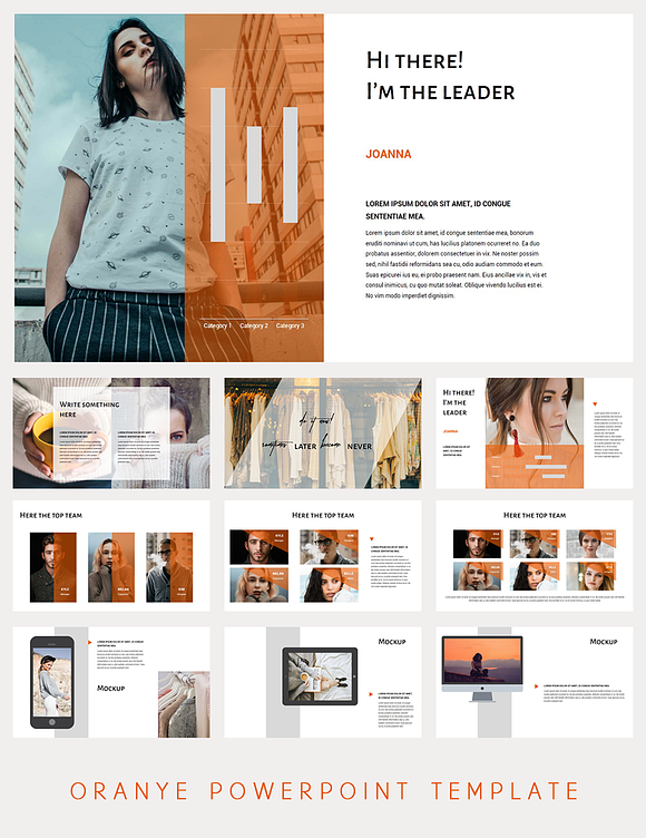 Oranye Powerpoint Template 50% Off! in Presentation Templates - product preview 9