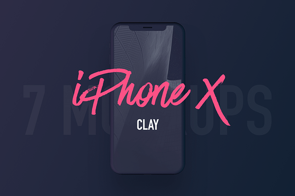 Download 7 Most Popular iPhone X Clay Mockups