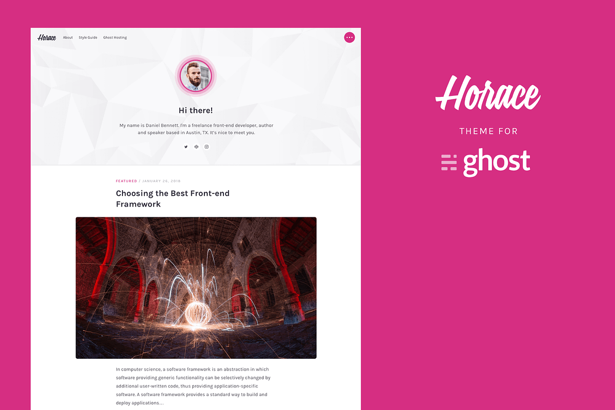 Horace Ghost Theme in Ghost Themes