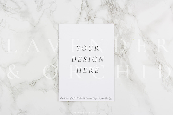 Download 5x7 Card on marble background