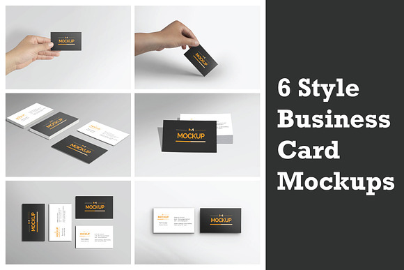 Download 6 Style Business Card Mockups
