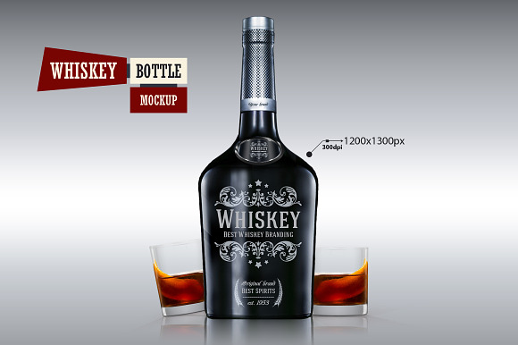 Download Whiskey Bottle - Mockup