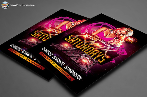 Remix Saturdays Flyer Template in Flyer Templates - product preview 1