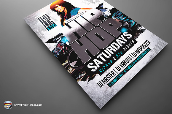 3D Hip Hop PSD Flyer Template in Flyer Templates - product preview 2