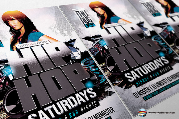3D Hip Hop PSD Flyer Template in Flyer Templates - product preview 3