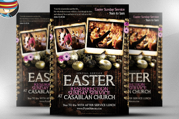 Easter Sunday Flyer Template in Flyer Templates