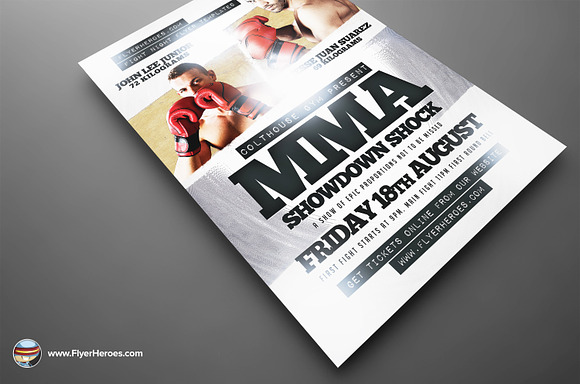 Showdown Shock Flyer Template in Flyer Templates - product preview 2