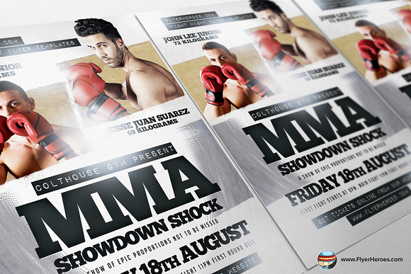 Showdown Shock Flyer Template in Flyer Templates - product preview 3