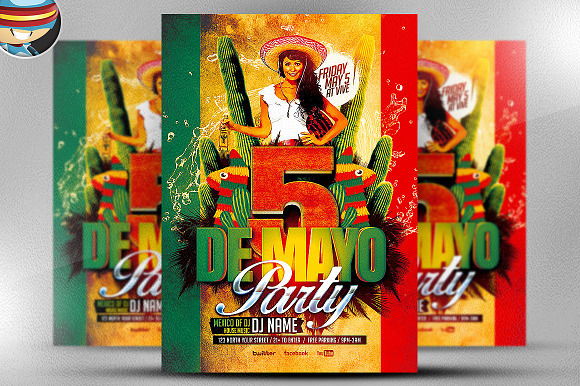 Mexican Party Flyer Template in Flyer Templates