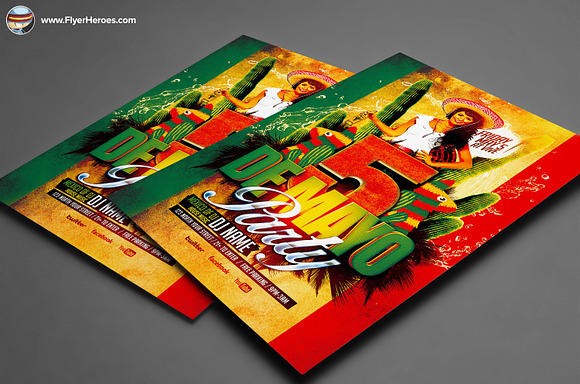 Mexican Party Flyer Template in Flyer Templates - product preview 1
