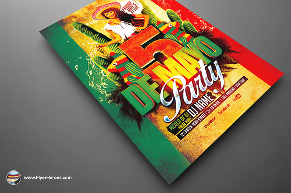 Mexican Party Flyer Template in Flyer Templates - product preview 2