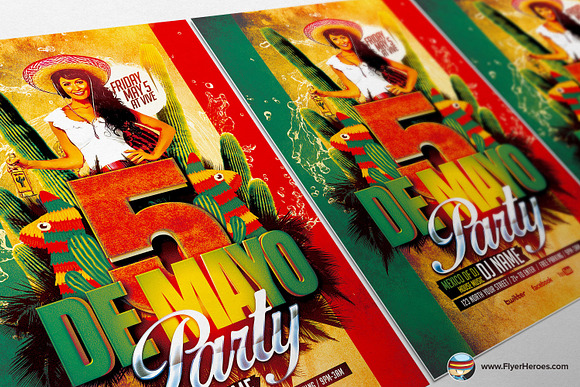Mexican Party Flyer Template in Flyer Templates - product preview 3