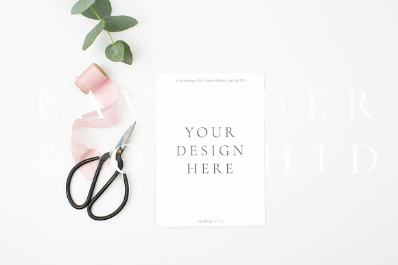 Stationery mockup 5x7 in Product Mockups