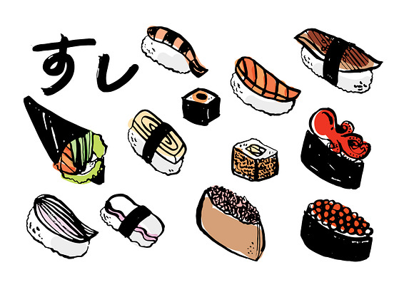 Sushi Illustration Vector