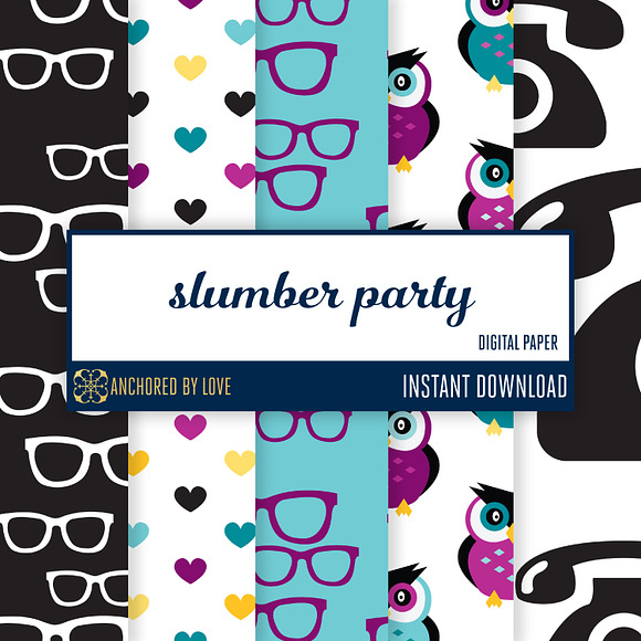 Slumber Party Digital Paper