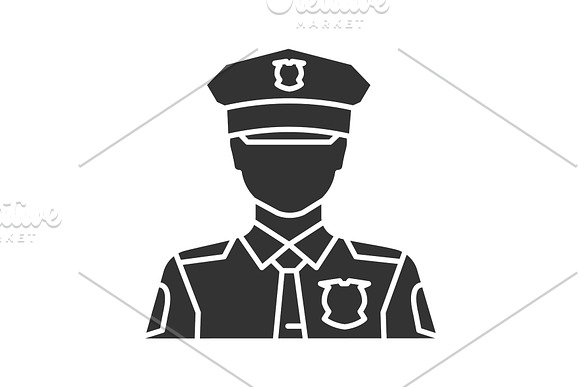 Policeman Glyph Icon