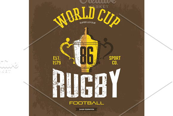 Goblet Or Trophy Cup For American Football Rugby