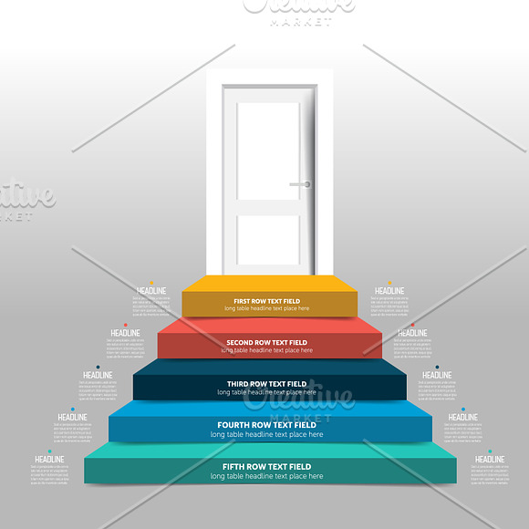 Door And Stairs Infographic