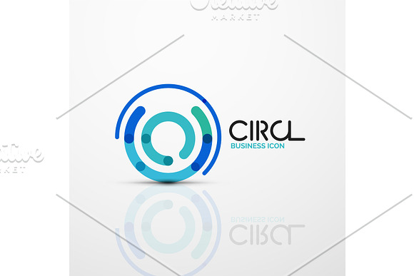 Abstract Swirl Lines Symbol Circle Logo Icon