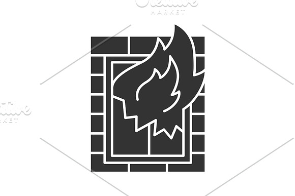 House On Fire Glyph Icon
