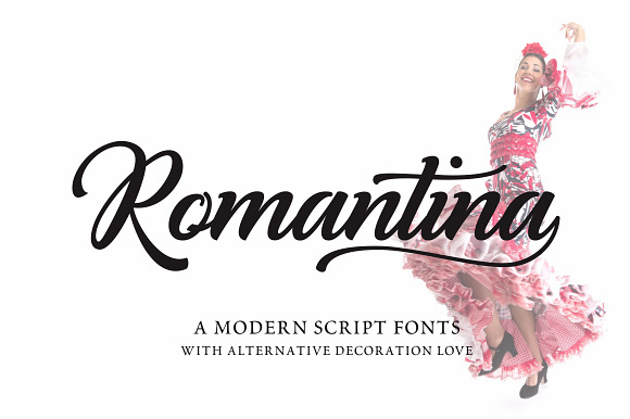 Romantina Font Script in Script Fonts - product preview 1