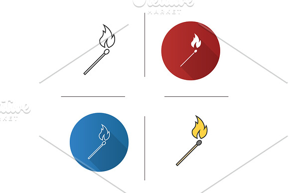 Burning Matchstick Icon