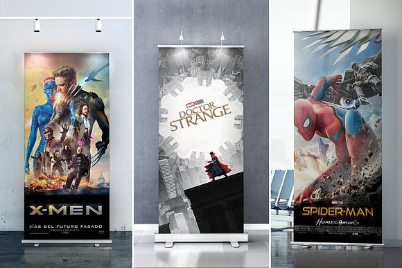 Realistic Rollup Banner Mockup
