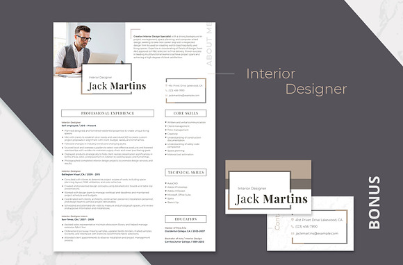 Easy To Edit Resume Interior Design Resume Templates Creative