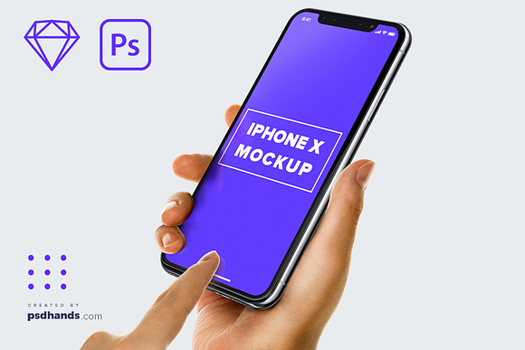 Download iPhone in Hand mockup Multi Device 4