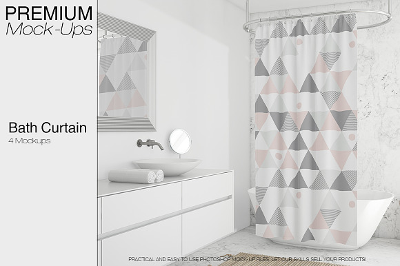 Free Shower Curtain Mockup Pack