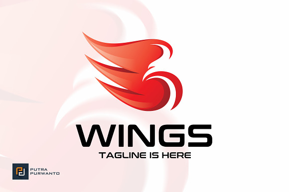 Wings Bird Logo Template