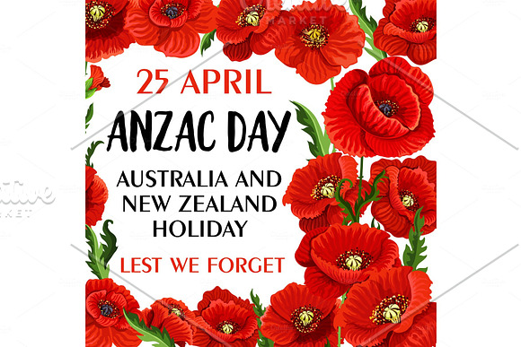 Anzac Day Lest We Forget Poppy Vector Memory Card