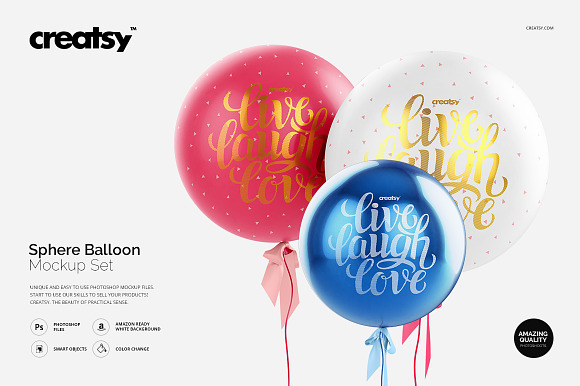 Download Free Download Sphere Balloon Mockup Set PSD Mockups.
