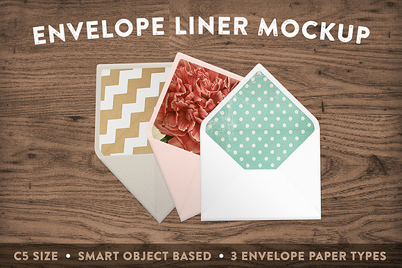 Free Envelope Liner Mockup