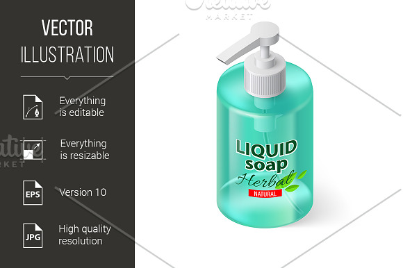 Liquid Soap Isometric