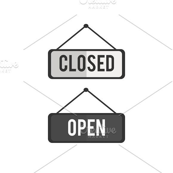 Illustration Of Open And Close Sign