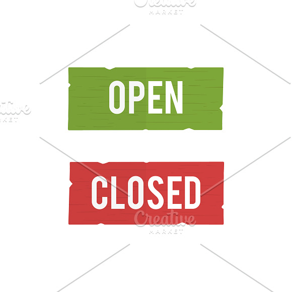 Illustration Of Open And Close Sign
