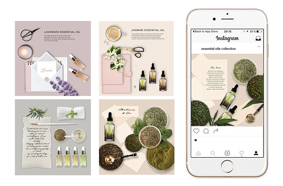 ESSENTIAL OIL. ANIMATED POSTS. in Instagram Templates - product preview 1