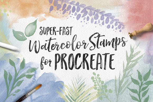 Watercolor Stamps For Procreate