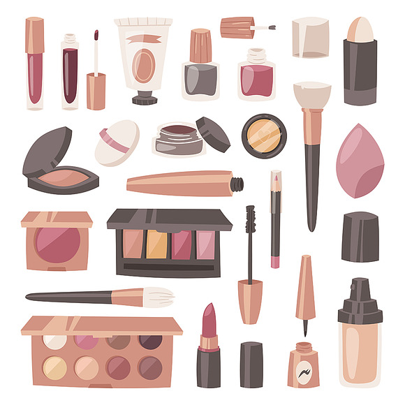 Cosmetic Vector Beauty Makeup Tools