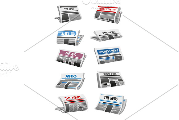 Newspaper 3D Icon Of Folded News Paper Sheet