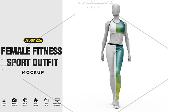 Download Female Sport Outfit Vol.1 Mockup