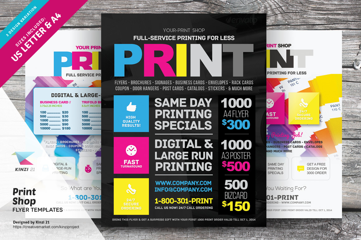 Print Shop Flyer Template ~ Flyer Templates ~ Creative Market