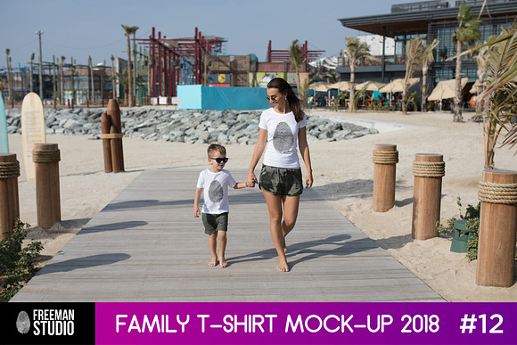 Free Family T-Shirt Mock-Up 2018 #12