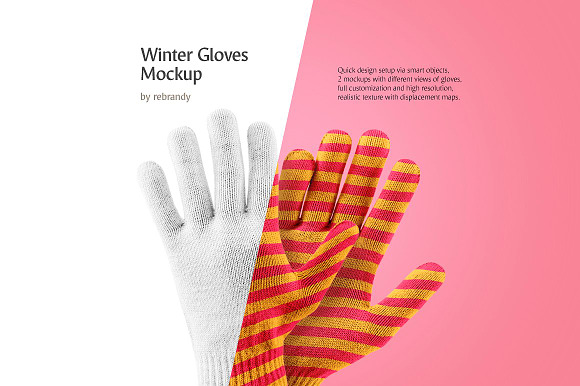 Download Winter Gloves Mockup